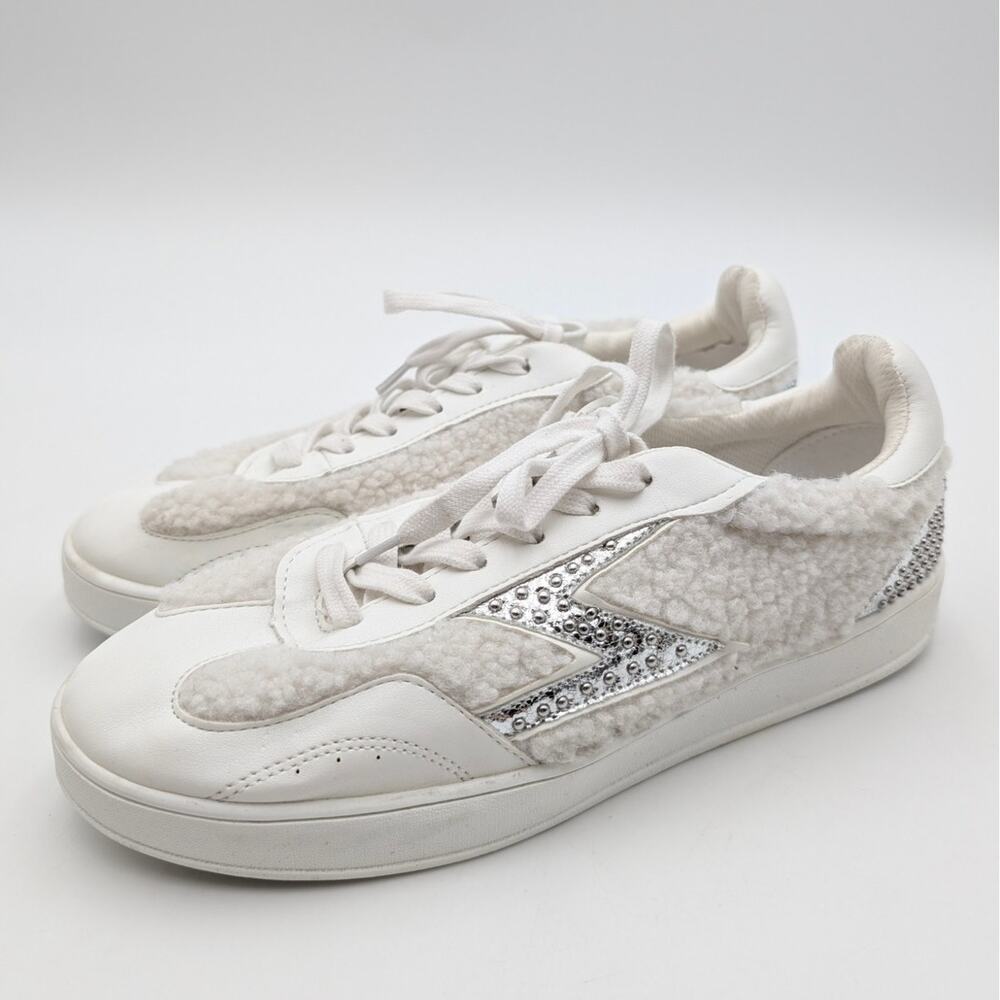 Zodiac Sansa Studded Lace-Up Sneakers Shoes Women's White Size US7.5M EU38